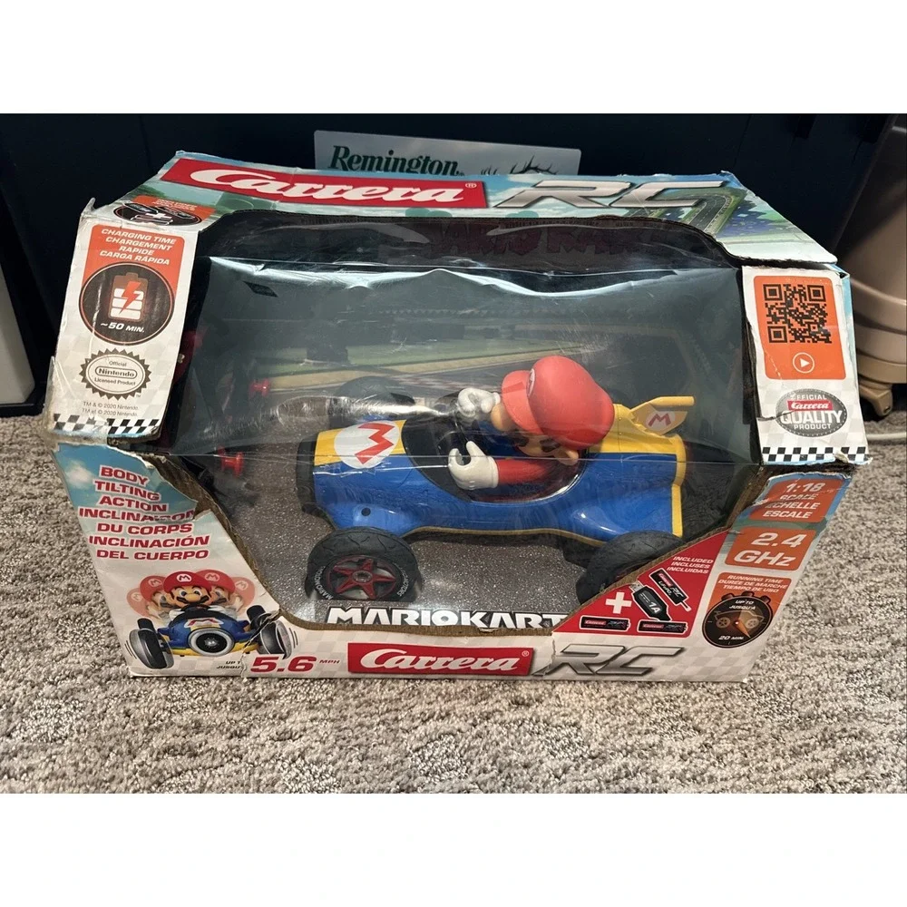 Carrera RC Mario Kart Mach 8 Mario (Brand New In BOX)- (DAMAGED BOX) SEE‎ PICS